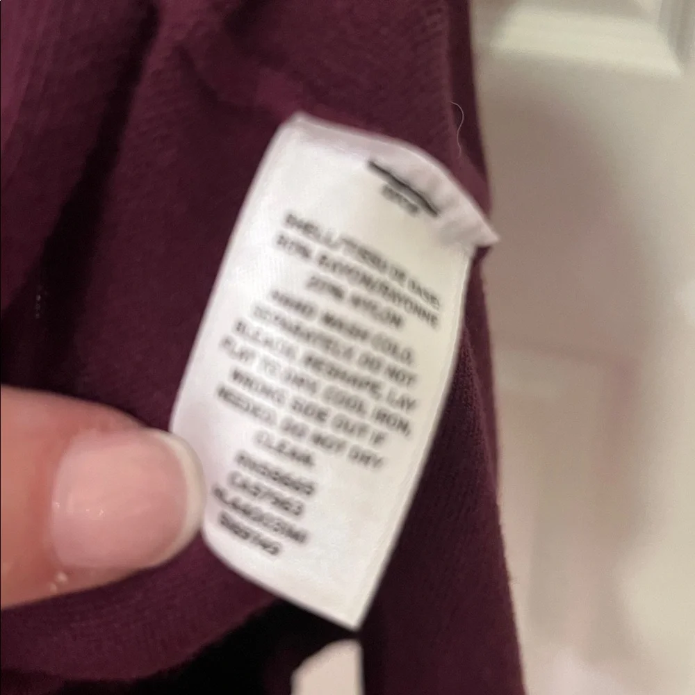 Chelsea28 Burgundy Crewneck Sleeveless Midi Sweater Dress Size - Picture 7 of 9